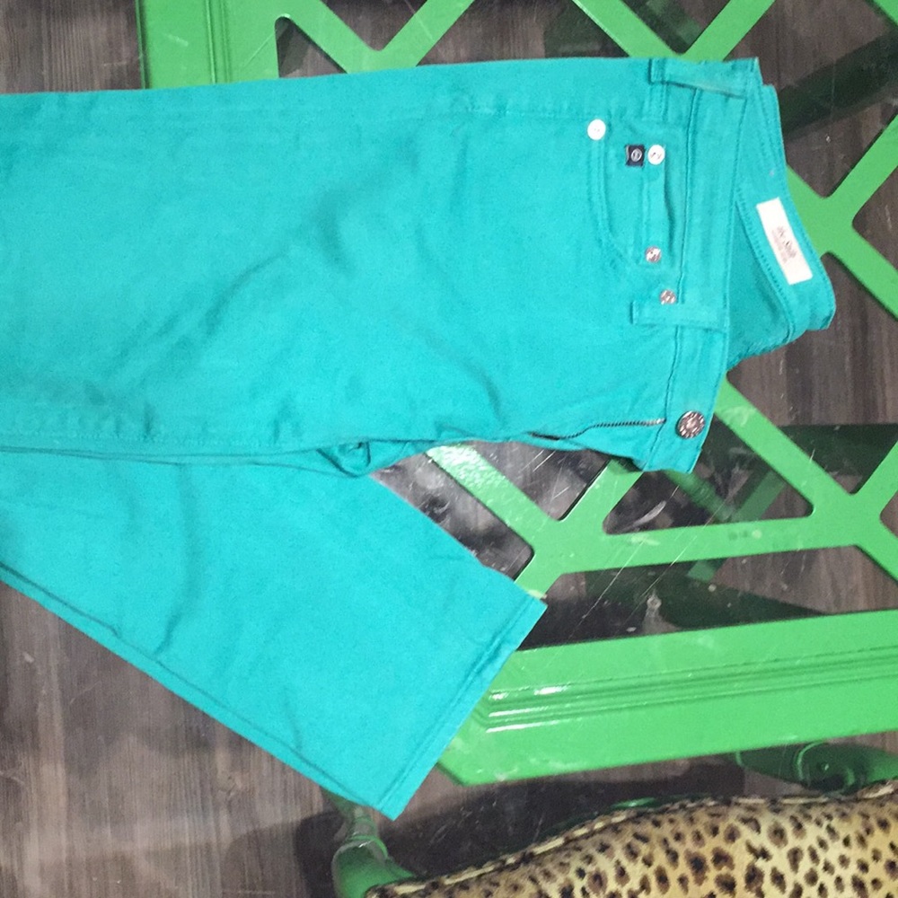 Cigarette jean in green